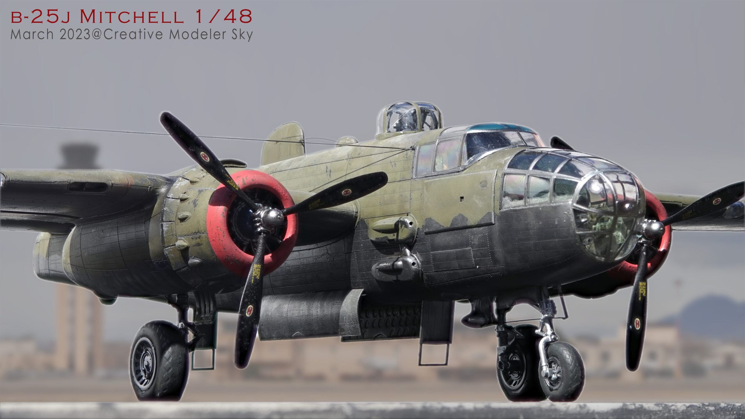 HK-Models 1/48 scale B25J Mitchell Glazed Nose Bomber