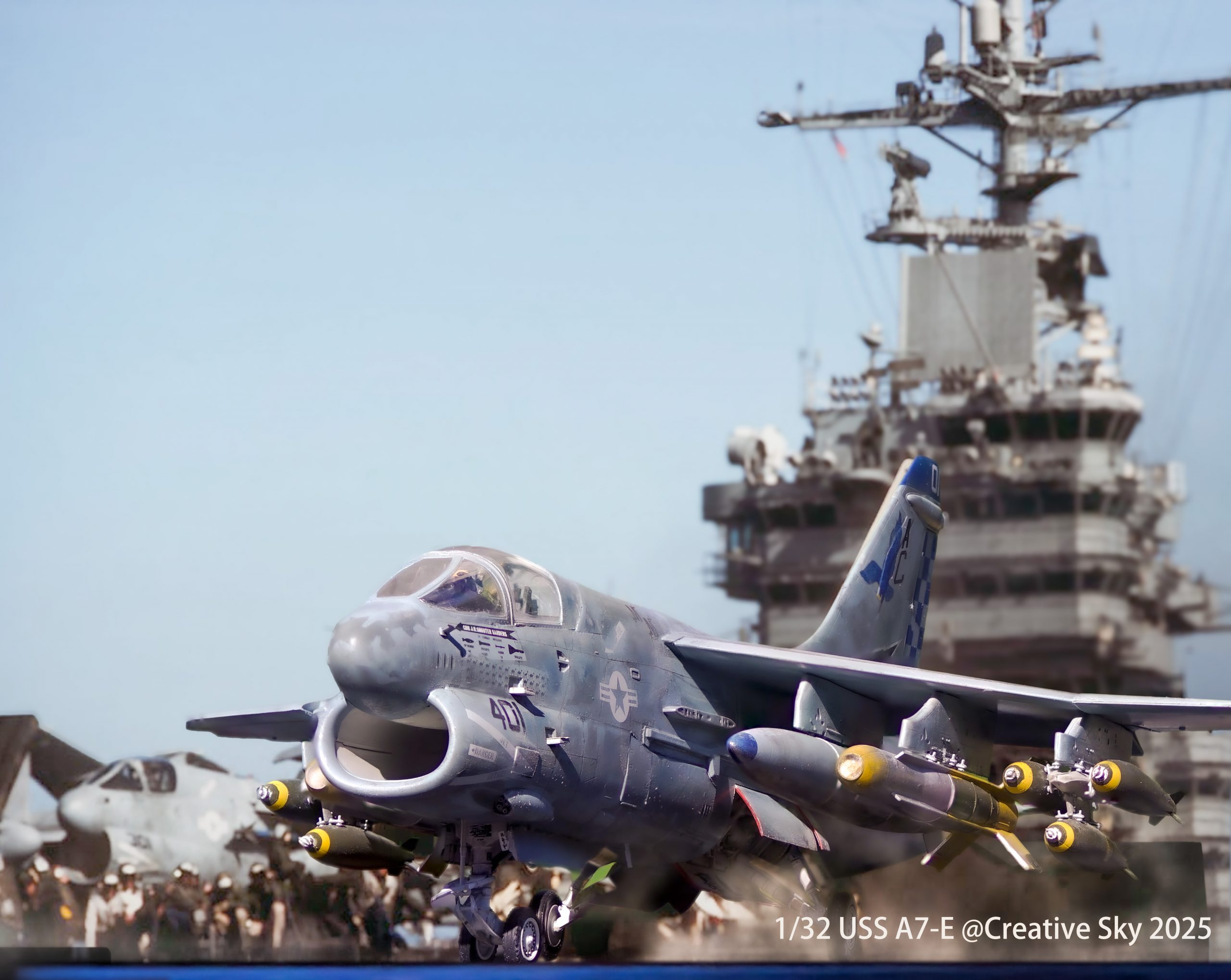 Making of a 1/32 A-7E Carrier-Based Model in Late-Service Low-Visibility Coating